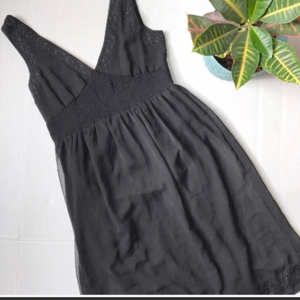 Guess Jeans metallic embroidered dress